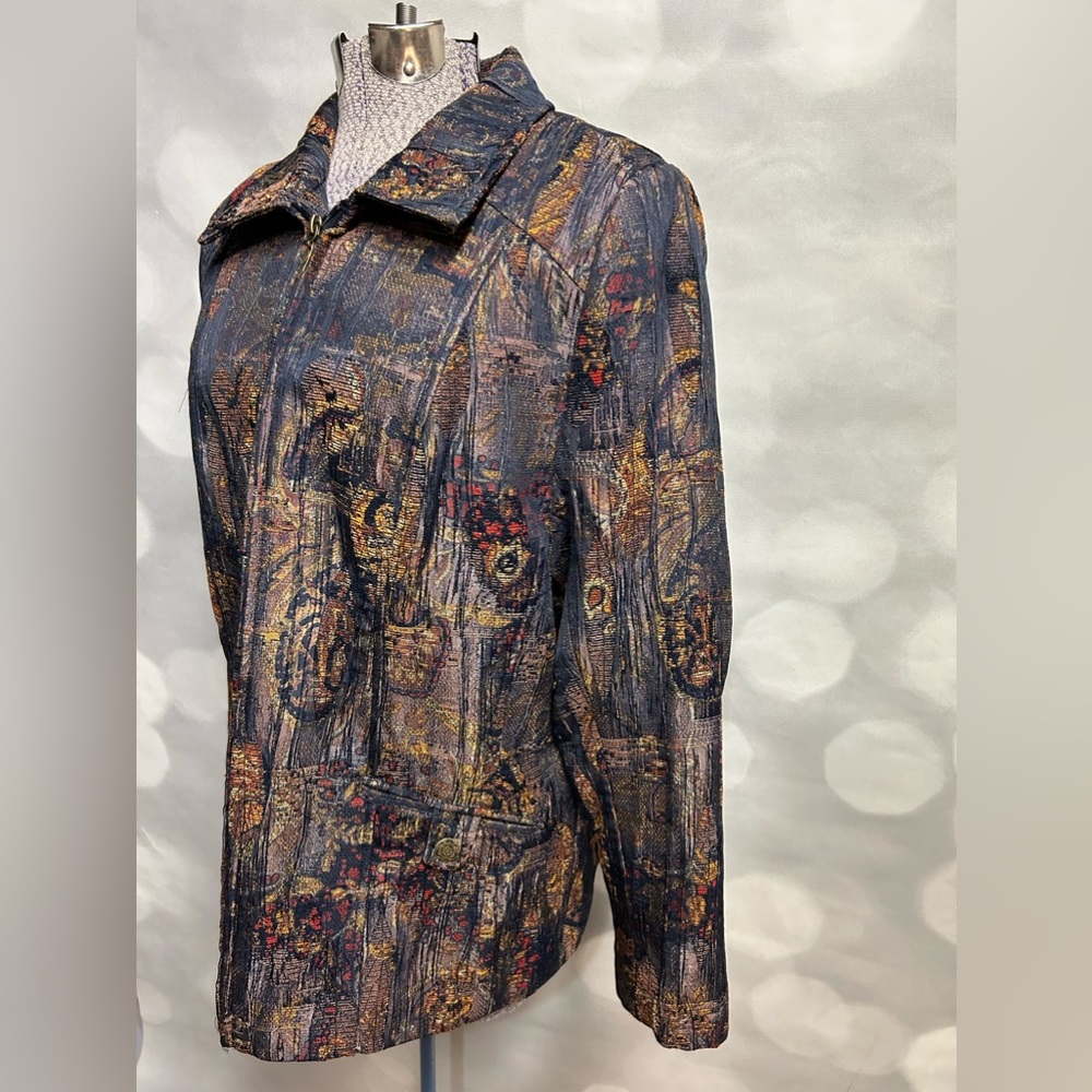 Tanjay Jacket With Multicolor Pattern And Gold De… - image 2